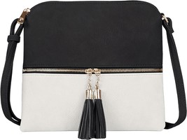 Lightweight Medium Crossbody Bag with Tassel - £34.49 GBP