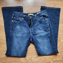 Vintage America Jeans Womens Size 6 Blue Denim Boho Bootcut Nine West 28x28 - £11.19 GBP