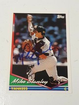 Mike Stanley New York Yankees 1994 Topps Autograph Card #695 READ DESCRIPTION - $4.94