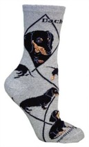 Adult Socks Dachshund Black Dog Breed Gray Size Medium Made In Usa - £7.98 GBP