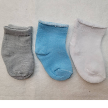 Doll Socks 3-Pack Blue Gray White Fits American Girl &amp; 18in Dolls Sport - $8.60 CAD