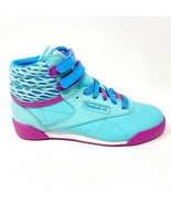 Reebok Freestyle Hi Classic Blue Bomb Ultraberry Kids Girls Sneakers M46776 - $68.45 CAD