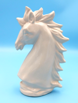 White Glazed Ceramic Decorative Horse Head Sculpture 8&#39;&#39; - £14.38 GBP
