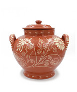 Traditional Portuguese Hand-Painted Vintage Clay Terracotta Soup Tureen - $204.99