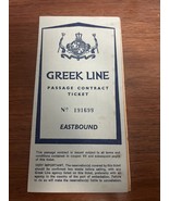 1961 Greek Line Transatlantic Passage Contract Ticket Montreal - Amsterd... - $13.71 CAD