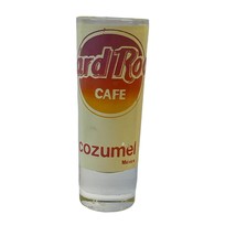 Shot Glass Hard Rock Cafe Cozumel Mexico Tall Frosted - $12.59