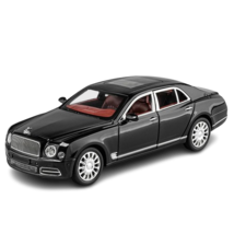 Black 1:24 Scale Bentley Mulsanne Alloy Model Car Collection Vehicle Toys - £30.83 GBP