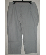 EXCELLENT WOMENS TALBOTS &quot;CURVY&quot; GRAY &amp; WHITE PINSTRIPE CAPRI PANT  SIZE... - €28,38 EUR