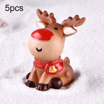 5pcs Christmas Decoration Accessories Micro Landscape Christmas Gift Resin Small - £0.78 GBP