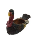 Country Farm Wild Turkey Carved Egg Basket Hand Painted - $53.45