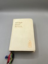 Vintage 1966 Saint Joseph Daily Missal and Hymnal White Catholic Religious Book - £17.04 GBP