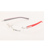 Tag Heuer 8109 015 TRENDS Red Gray Titanium Eyeglasses TH8109-015 56mm - $474.05