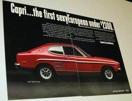 1970 Print Ad The &#39;70 Mercury Capri Sport Coupe Red 2-Door Car Imported - £8.23 GBP