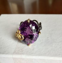 35ct Amethyst Ring Size 8 - £50.40 GBP