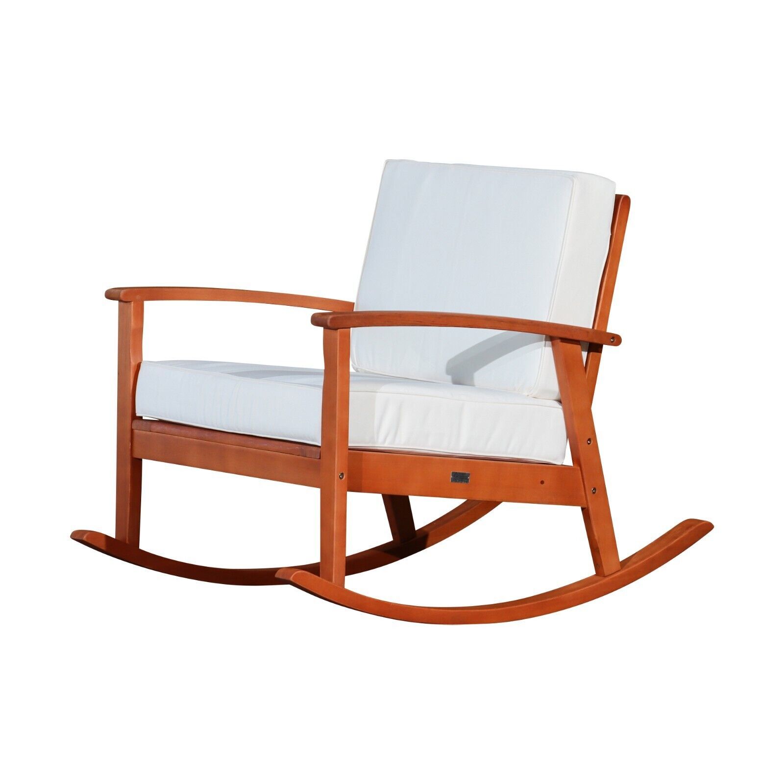 DTY Outdoor Living Longs Peak Eucalyptus Rocking Chair with Cushions