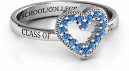 Custom Class Ring for woman,Custom High school Class Ring,Graduation Ring  - £102.31 GBP