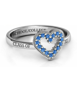 Custom Class Ring for woman,Custom High school Class Ring,Graduation Ring  - £100.24 GBP