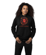 A Little Wicked Hoodie, Gothic Graphic Hoodie, Edgy Streetwear Sweatshir... - $39.99