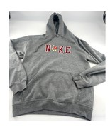 Fruit of the Loom &quot;NIKE&quot; Sweatshirt Womens Medium Gray Patches Y2k Sport... - $14.27