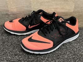 Nike Womens FS Lite Run 3 Running Shoes Pink &amp; Black 807145-600 Lace Up Size 7 - £16.69 GBP
