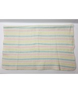 Vintage Beacon? Pastel Stripe Acrylic Baby Blanket Open Waffle Weave - $19.63 CAD