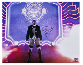 Santos Escobar Autographed WWE Entrance Wearing Mask 16&quot; x 20&quot; Photo Fanatics - £41.77 GBP