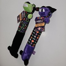 NWT Halloween Plush Squeaky Dog Toys Lot 12&quot; Multipet Witch Frankenstein... - £12.62 GBP