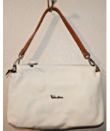 VALENTINA Made In Italy WHITE Pebbled Leather Multi Entry Crossbody - $1,803.65 MXN