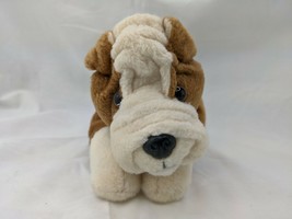 Russ Tuffy Bulldog Tan Cream Puppy Dog Plush 9 Inch Stuffed Animal Toy - $10.95