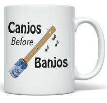 PixiDoodle Musician Banjo Player Canjo Coffee Mug (11 oz, White) - £20.71 GBP+