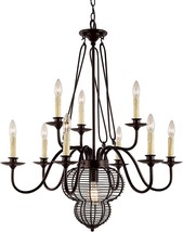 Trans Globe Lighting - French Basket -Ten Light 2-Tier Chandelier - £137.85 GBP