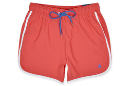 Brooks Brothers Light Red 5&quot; Contrast Pipe Swim Trunk Shorts, L Large 8634-10 - £70.26 GBP
