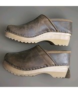 Troentorps Toffelfabrik Made in Sweden Distressed Brown Full Clog Shoes ... - $297.00