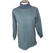 The Vermont Country Store Vintage Turtleneck Pullover Sweater small green/blue - £22.14 GBP