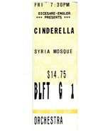 Vintage Cendrillon Ticket Stub Octobre 14 1988 Syrie Mosquée de Pittsburgh - £21.73 GBP