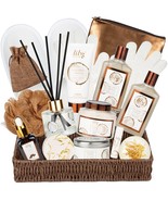 Fathers Day Coconut Vanilla Bath Spa Gift Basket Set for Women 17pcs Bat... - £73.59 GBP