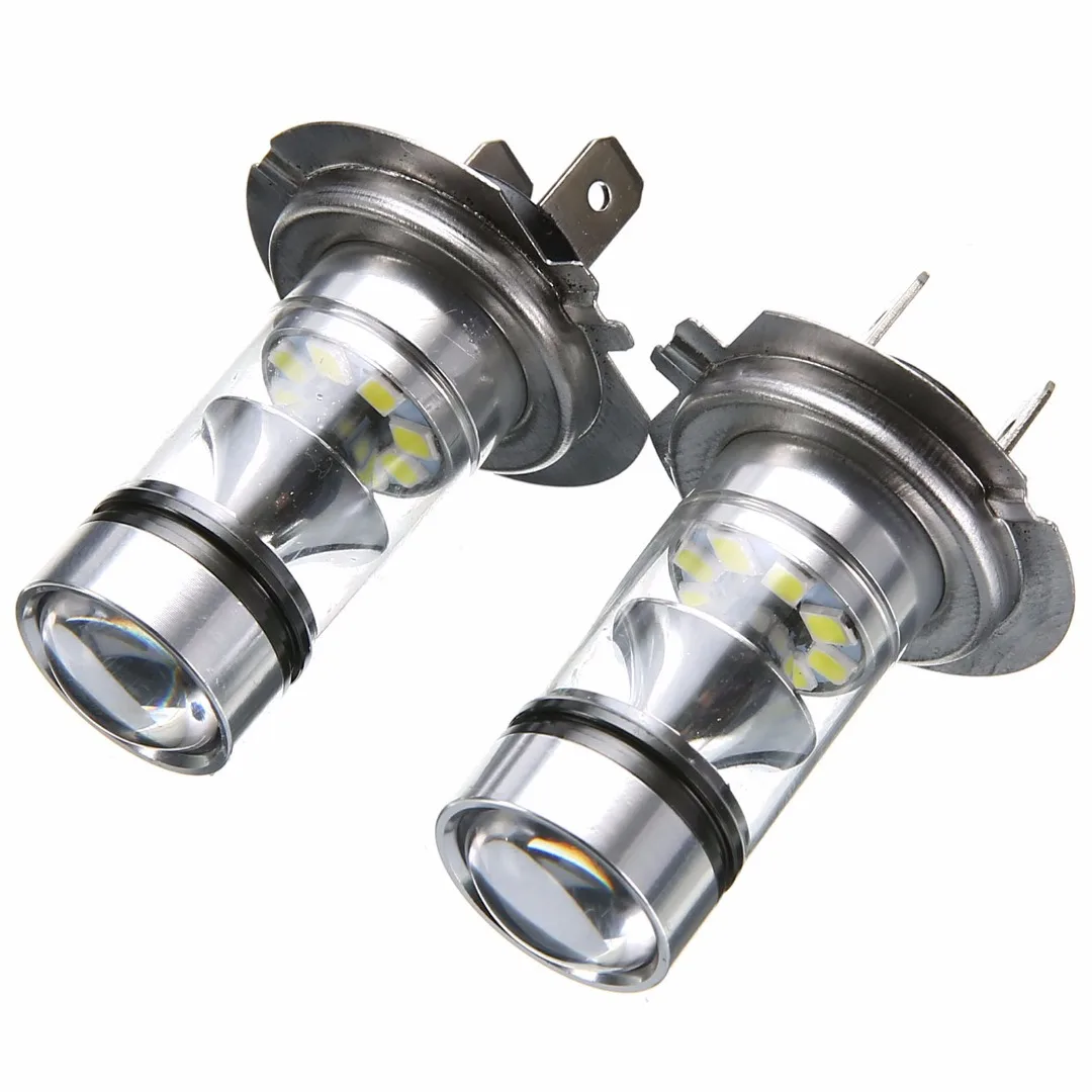 2PCS H7 LED Headlight 1100LM Bulbs Conversion Kit High Low Beam 100W 6000K-6500K - £15.17 GBP