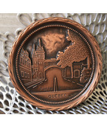 Albert Gilles Porte St. Louis Quebec Lacquered Relief Copper 4&quot; Art Wall... - $372.98 MXN