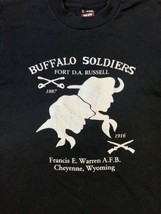 Vtg Buffalo Soldier Warren Air Force T-Shirt Adult USAF Wyoming Single S... - £23.59 GBP