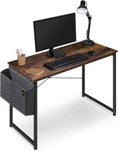Monibloom Home Office Gaming Desk, 40 Inches Computer Study Table, Rustic Brown - £91.40 GBP