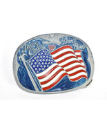 American Flag Belt Buckle These Colors Don&#39;t Run Buckle Bakery 1652 Vint... - $33.78 CAD