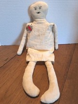 Primitive Grungy Folk Art Handmade Doll Signed B. Martin 2007 18 inches ... - $27.72