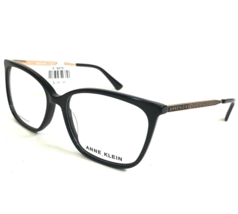 Anne Klein Eyeglasses Frames AK5095 001 BLACK Gold Square Full Rim 56-16-145 - £43.96 GBP