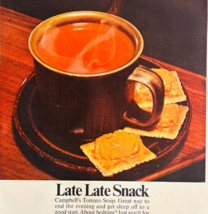 1965 Campbell&#39;s Tomato Soup Advertisement Vintage Canned Foods Late Nigh... - $368.72 MXN
