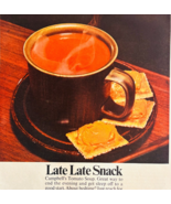 1965 Campbell&#39;s Tomato Soup Advertisement Vintage Canned Foods Late Nigh... - $28.01 CAD