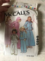 Robe Nightgown Pajama Top Pants Med. McCalls Sewing Pattern 6485 UC FF V... - £21.31 GBP