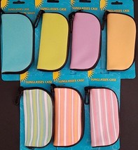 Soft Polyester Sunglass Cases w Zipper &amp; Swivel Clip Eyeglasses, Select:... - £2.34 GBP