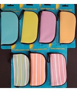 Soft Polyester Sunglass Cases w Zipper &amp; Swivel Clip Eyeglasses, Select:... - £2.39 GBP