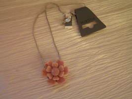 Estate Pilgrim Danish Design SIlvertone Snake Chain with Dusty Rose Pink Plastic - $12.19