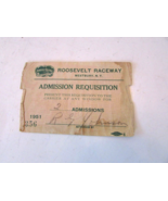 Vtg 1951 Roosevelt Raceway Westbury N.Y. Admission Ticket for 2 #356 - €4,19 EUR
